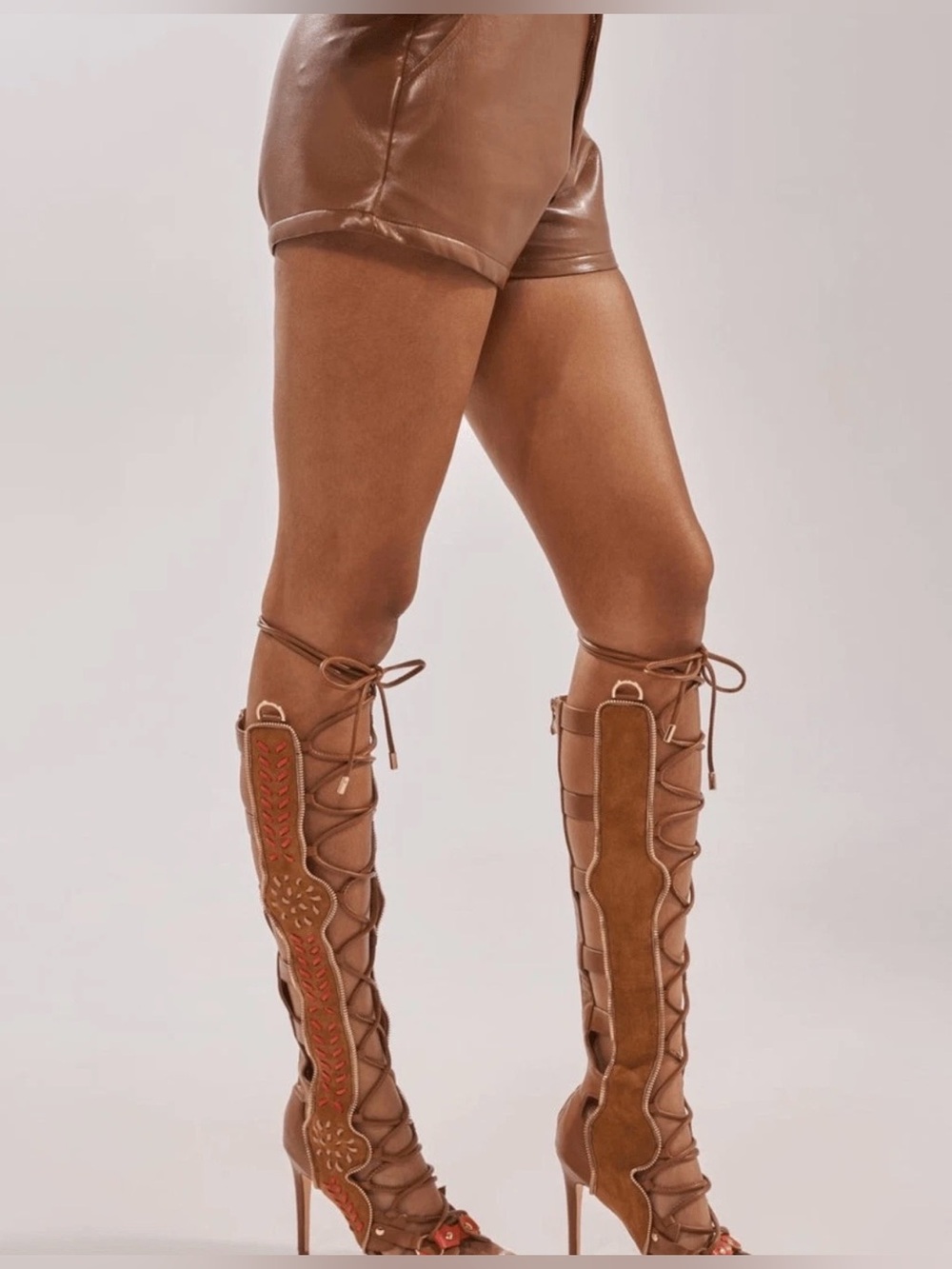 Azalea Wang Lace Up Gladiator sz 8 NWT